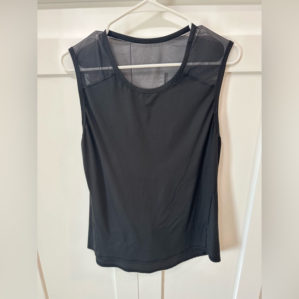 Athleta Black Mesh Tank Top